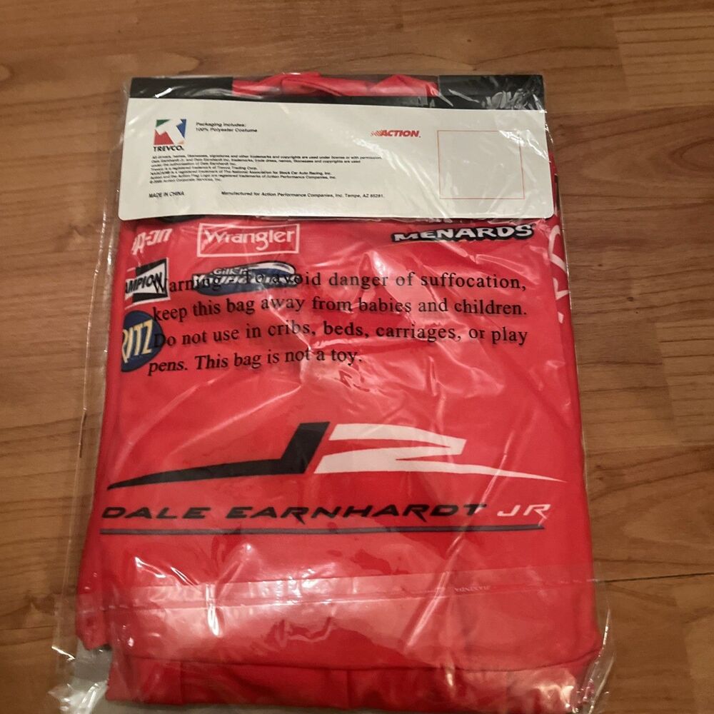 Nascar Dale Earnhardt Jr.  Boys Driver Uniform Costume Jumpsuit Size M 6-8 Red - Picture 8 of 11